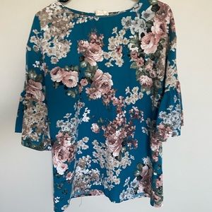 Flowy floral shirt